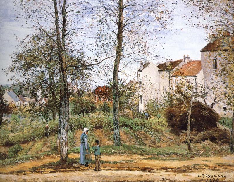 Village garden, Camille Pissarro